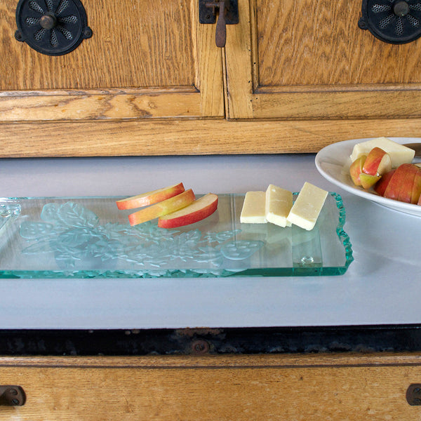 Etched Glass Tray